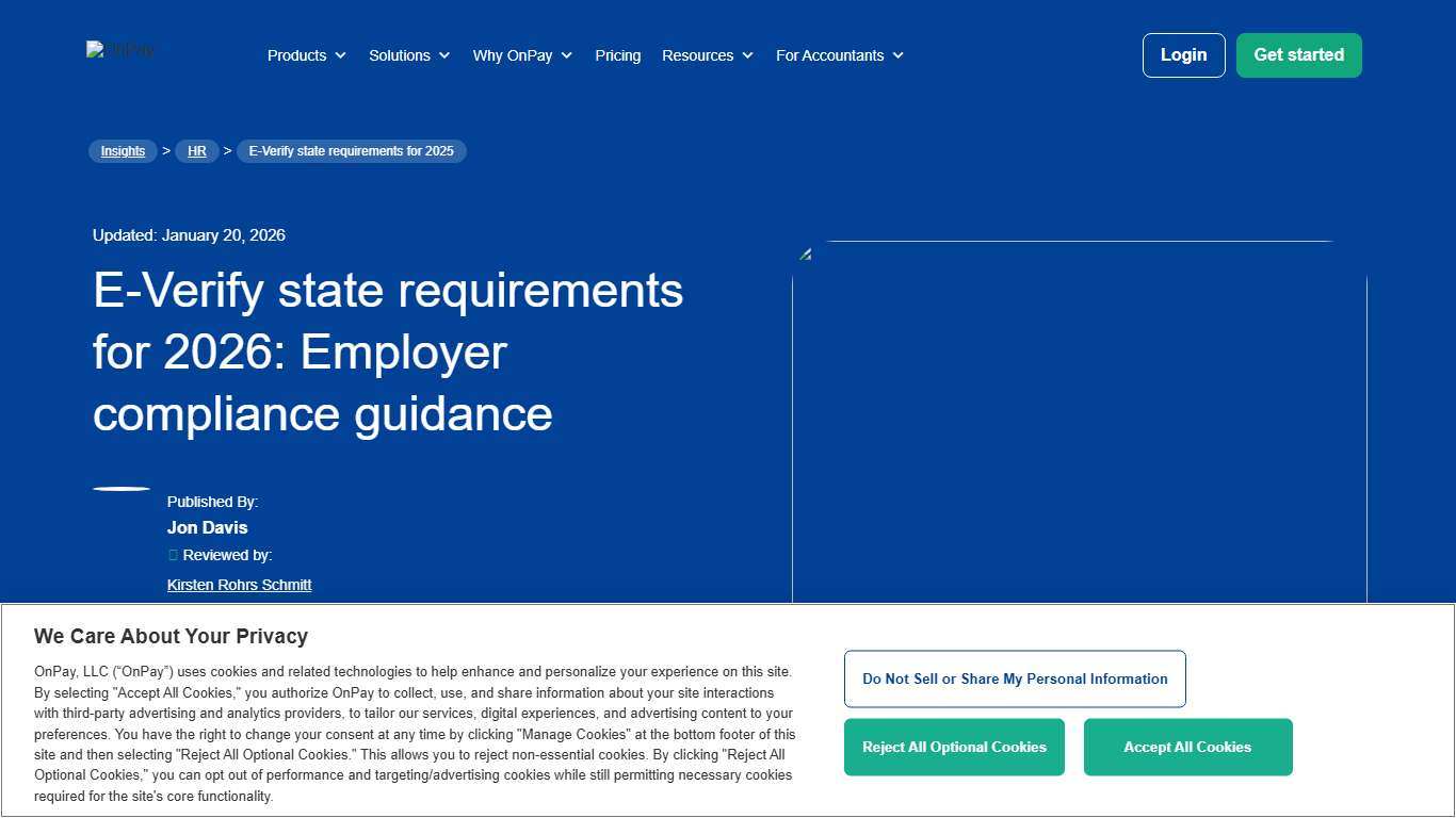 2026 States E-Verify is Required and Employer’s Guide OnPay